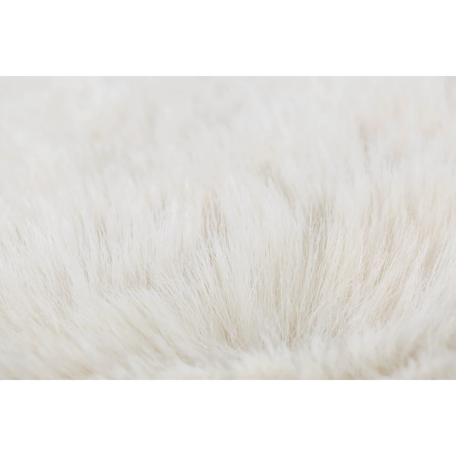 HOMCOM Teppich aus maschinell gewebten Hochflor 170 cm lang beige