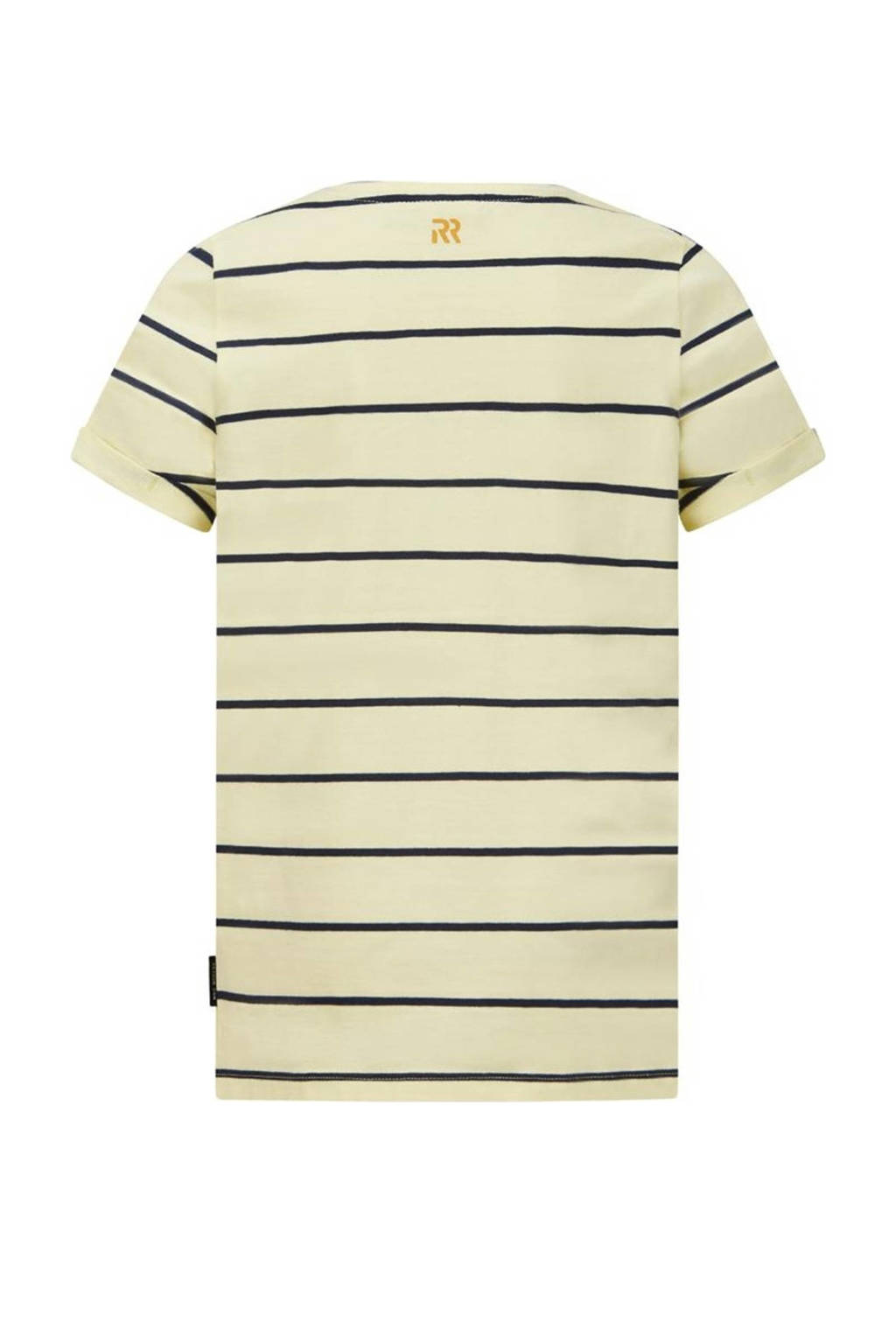 Retour Jeans gestreept T-shirt Max lichtgeel/donkerblauw