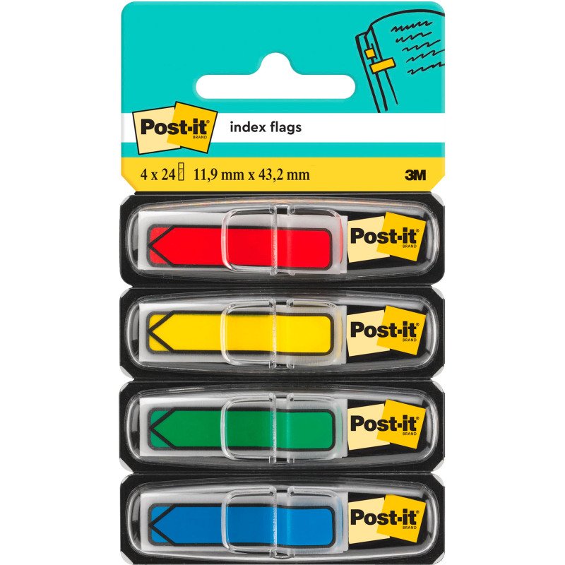 Marque-pages flèches couleurs classiques Post-it - distributeur de 96 feuilles