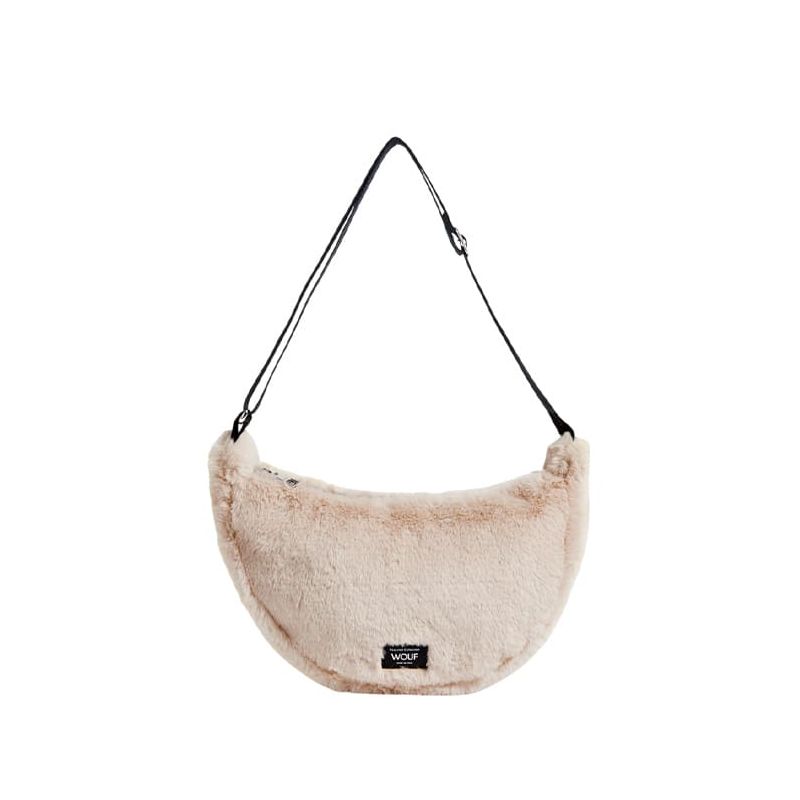 Sac bandoulière 30 cm en fausse fourrure Nevada