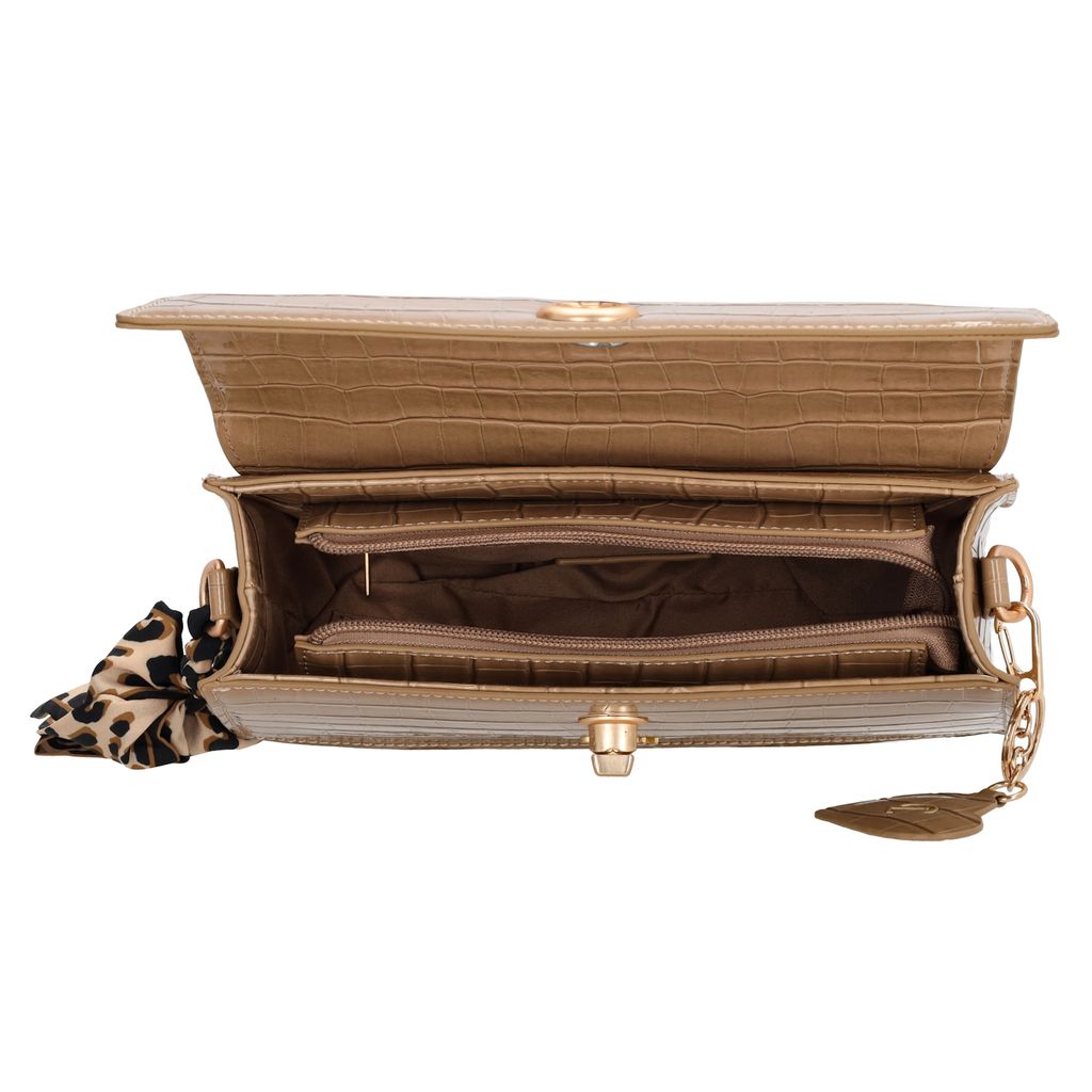 Charm London Knightsbridge Schoudertas Overslag Taupe