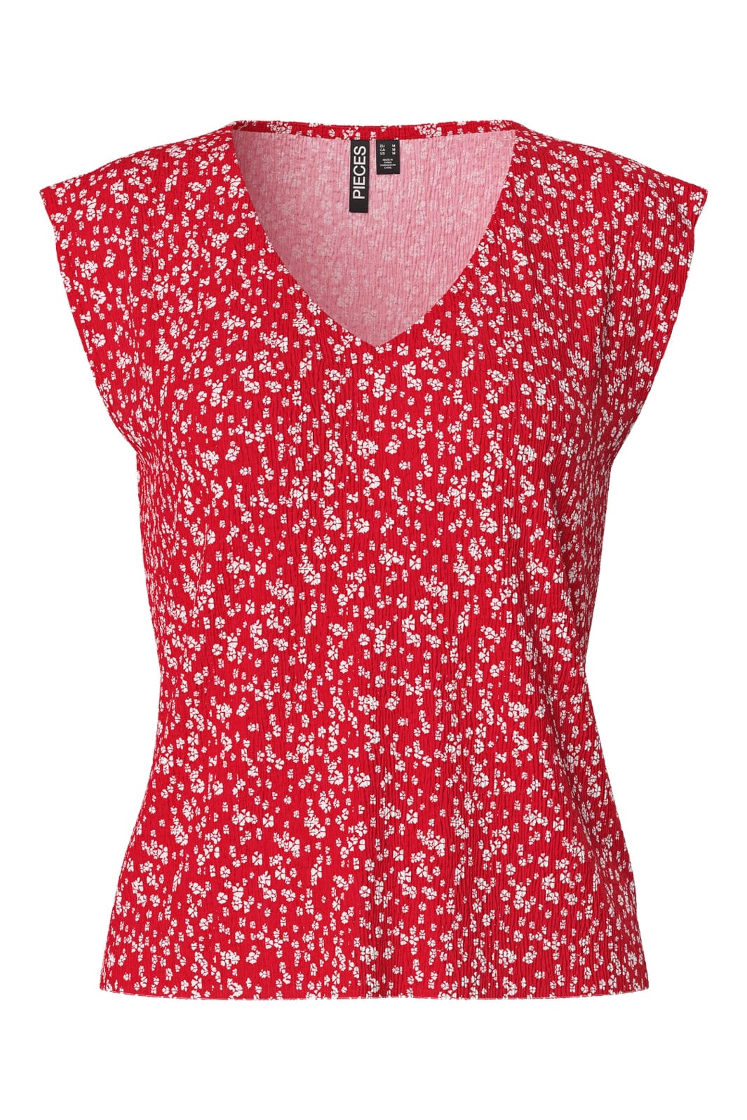 Pieces Pcflora Ss V-Neck Top