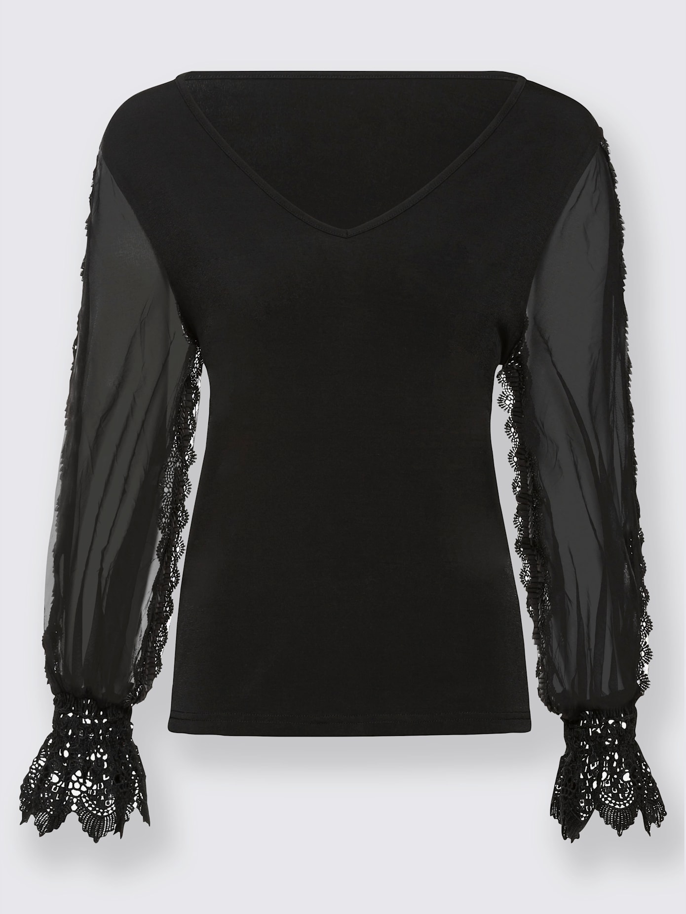 T-shirt à manches longues manches extravagantes