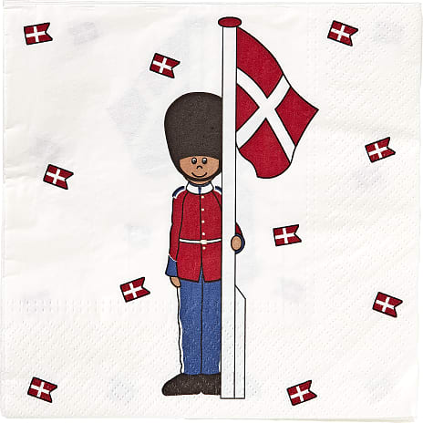 Mønstrede servietter 33x33 cm 20-pak