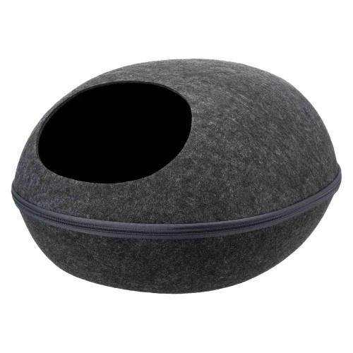 Cama em forma de caverna Trixie Liva cinza escuro para gatos