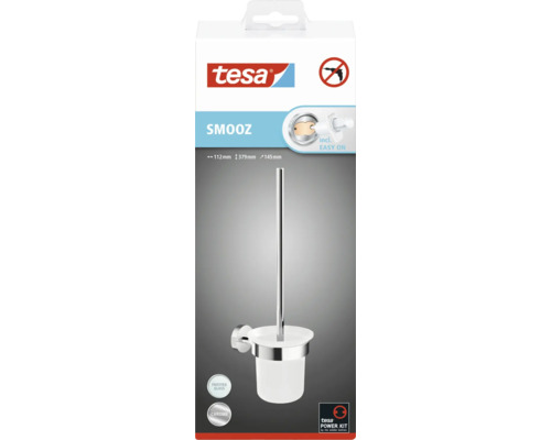 Tesa SMOOZ toiletborstelset, chroom glanzend, 40632-00000-00