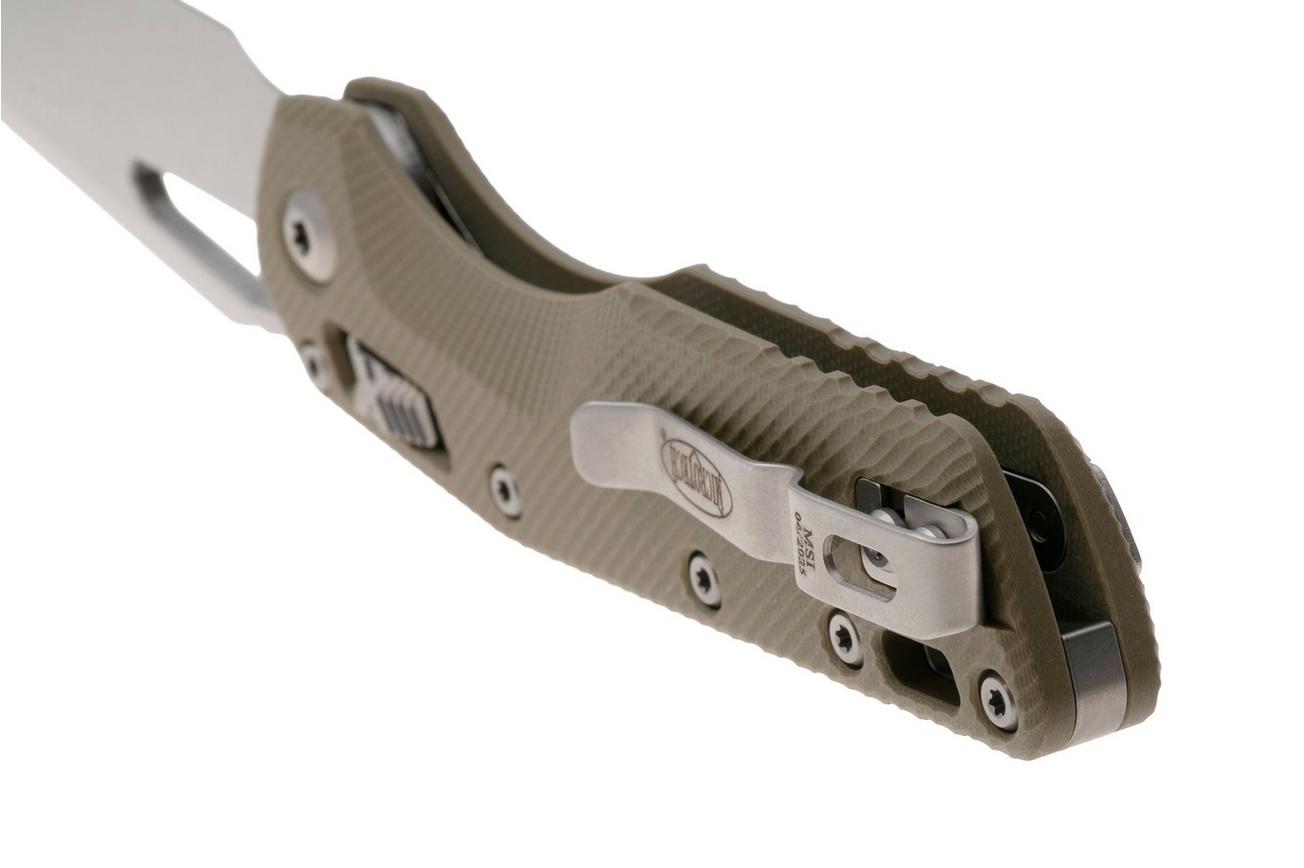 Microtech MSI Standard Issue 210-10FLGTOD, Stonewashed M390MK, Fluted OD-Green G10 zakmes
