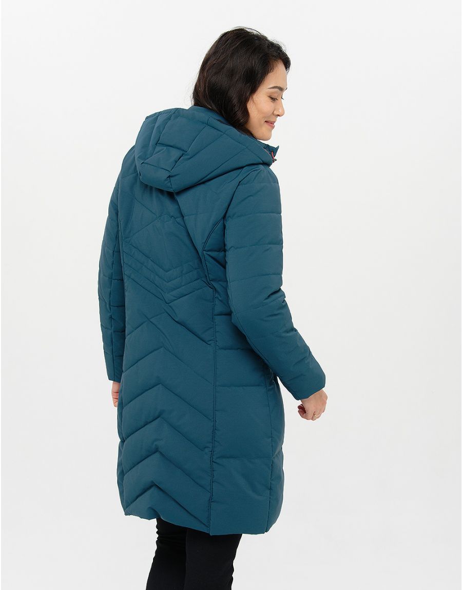Doudoune longue bleu