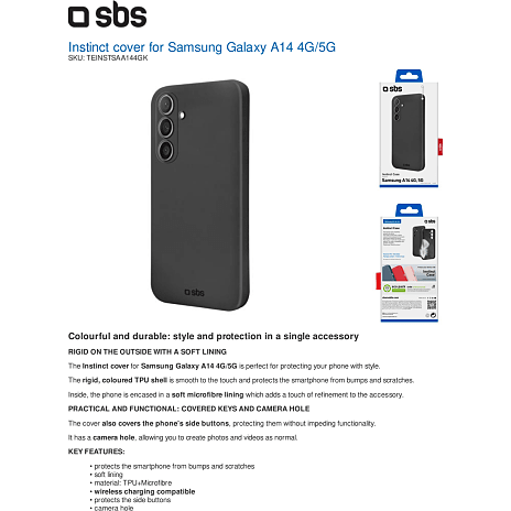 SBS Samsung Galaxy A14 5G cover - sort