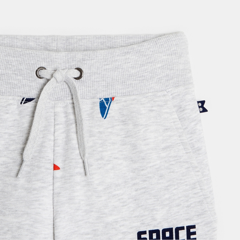 Pantalon de jogging imprimé blanc garçon