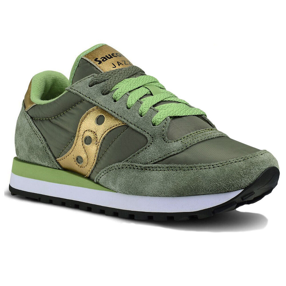Tênis Saucony Jazz Original S1044-535 Verde Oliva/Dourado