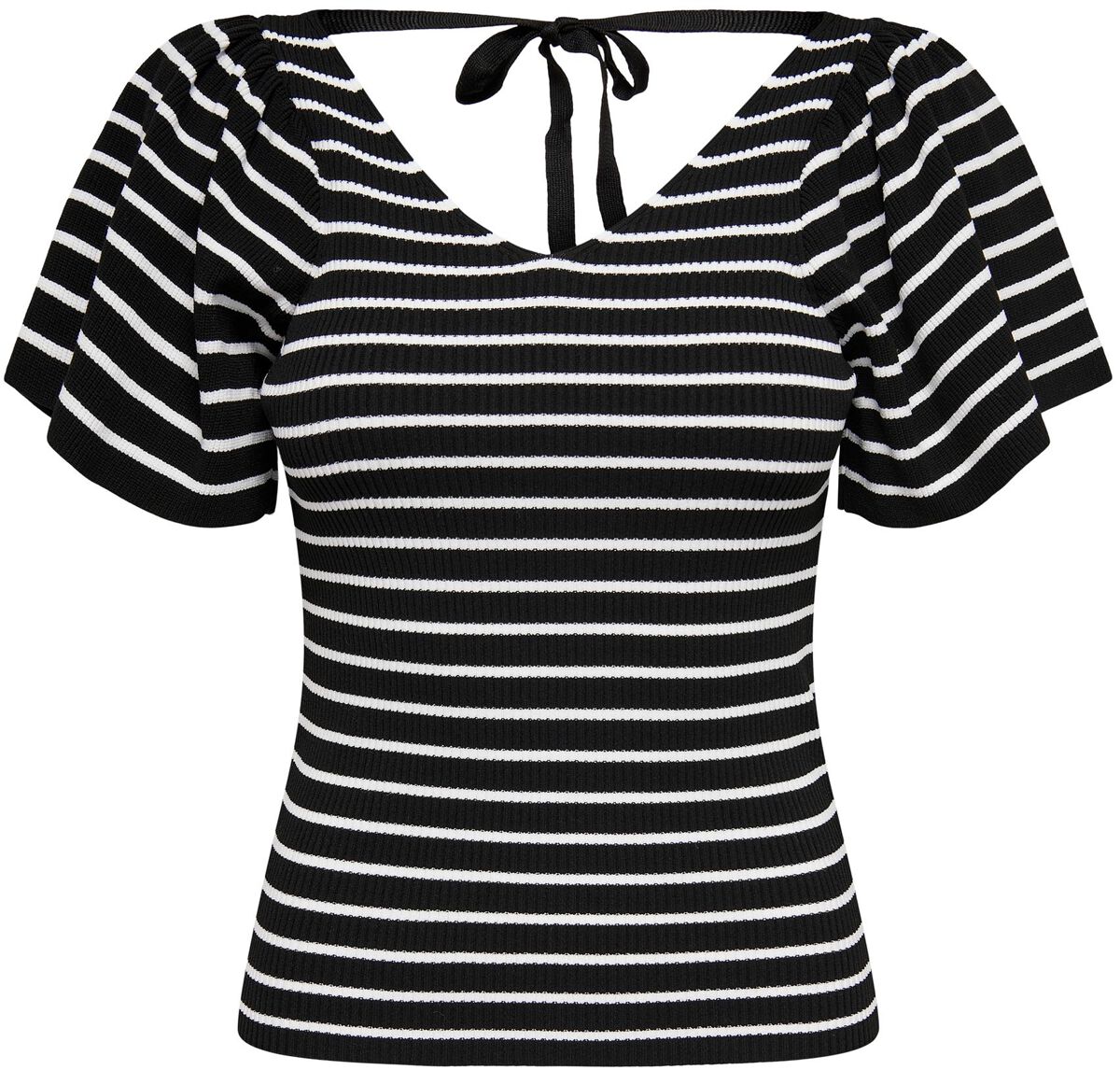 Onlleelo - Haut Rayé Dos en V | Only T-Shirt Manches courtes