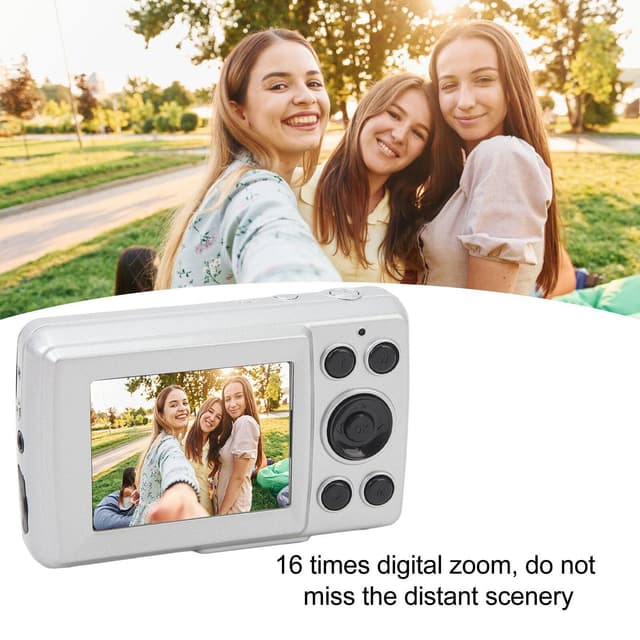 1080P, 16 MP kompakt digitalkamera med 2,4-tommer skærm