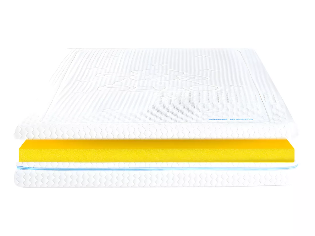 MINEA | Matelas SWEET DREAMS Bleu Bébé 60x120 cm | Mousses Haute Densité & supersoft