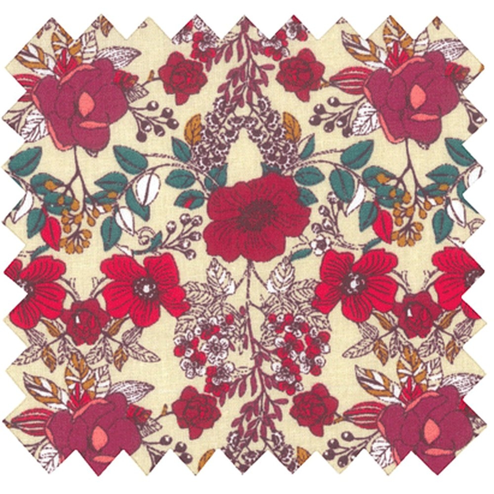 Coupon Tissu 1 M Coquelicot