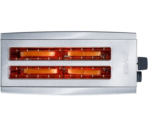 Grille pain 2 fentes larges Inox - Graef TO100EU