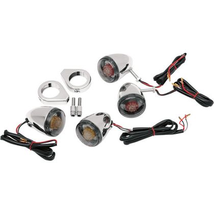 Clignotant Drag Specialties Deuce style led avant et arrière (La paire) Universel - Gris