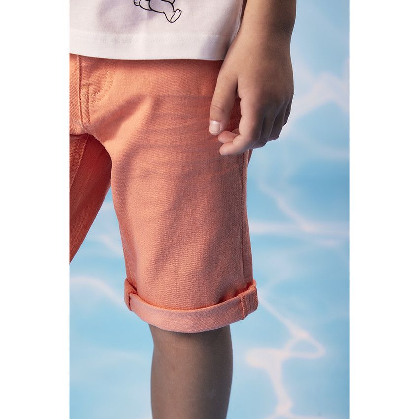 Bermuda effet jean pour garçon - Multicolore