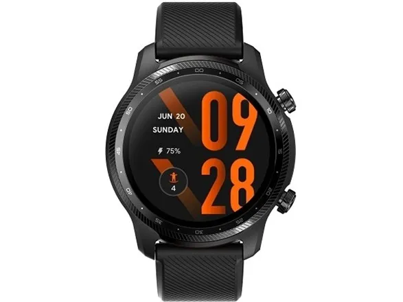 Mobvoi TicWatch Pro 3 Ultra - 47 mm - skyggesort - smart ur med bånd - fluororubber - display 1.4