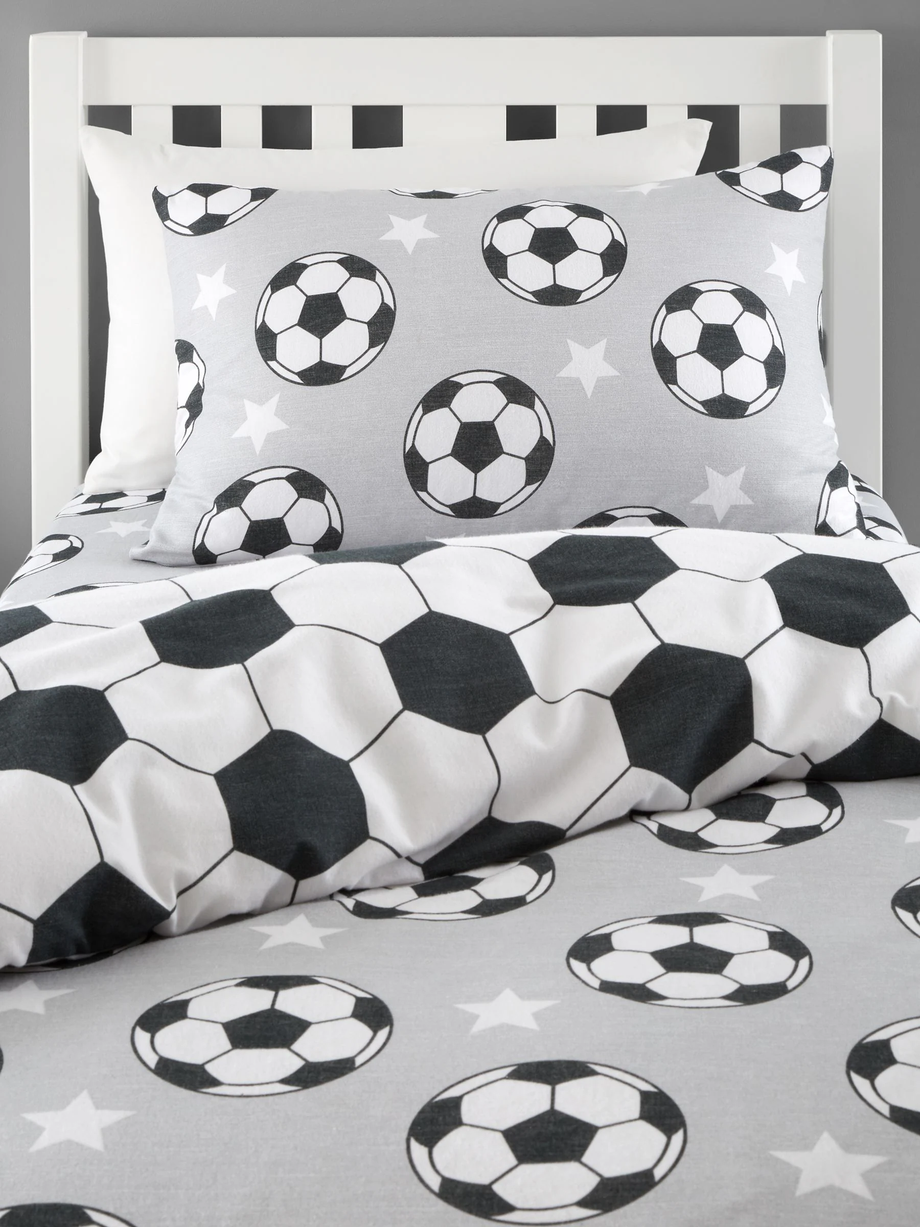 Catherine Lansfield Supersoft 100% geborstelde katoenen voetbal dekbedovertrekset