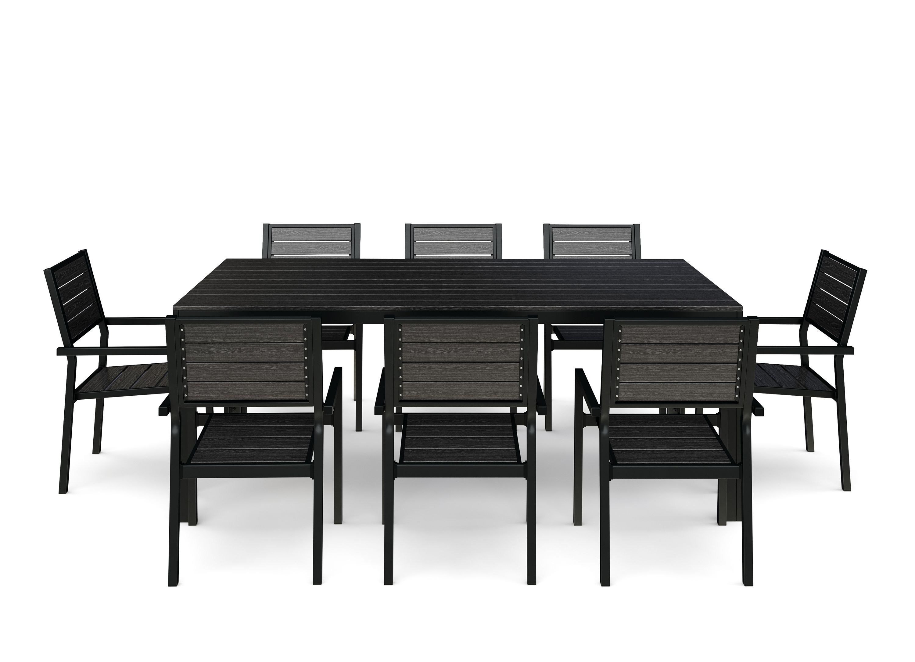 Gartenmöbel Set KAVO 8 Stühle schwarz
