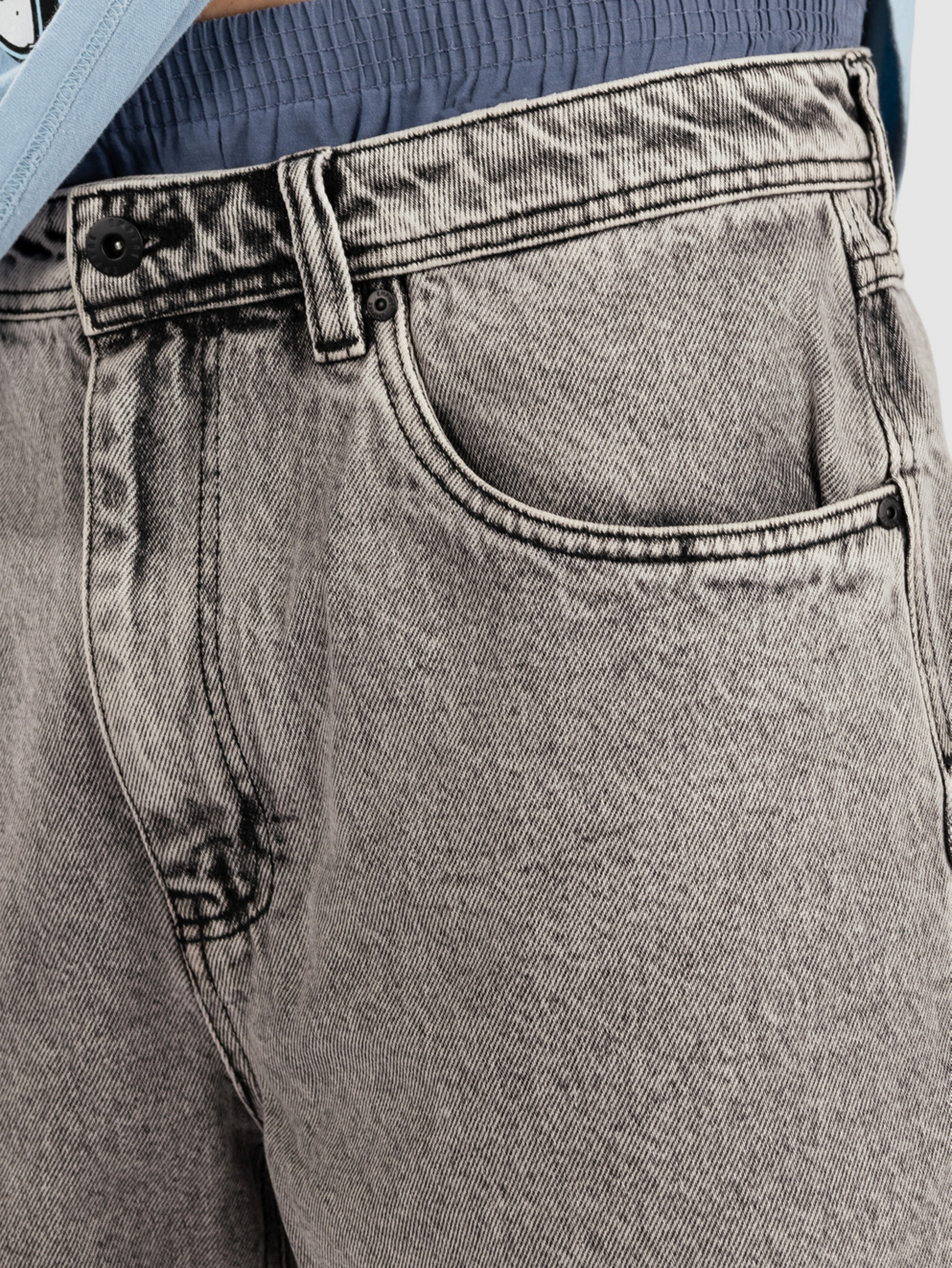 Empyre Loose Fit Sk8 Short Denim Shorts scramble gray