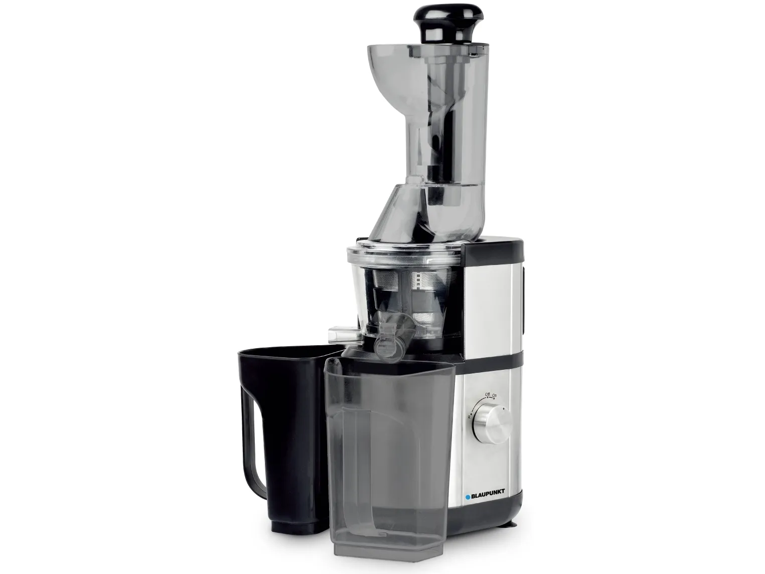 Blaupunkt SJV601, Frugtpresser, Sort, Satin stål, Transparent, Rustfrit stål, 400 W, 220 - 240 V, 50 / 60 Hz