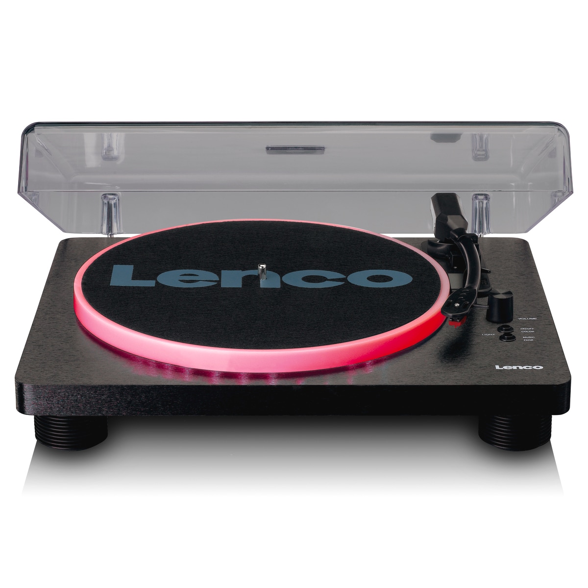 LENCO LS-50LED BK Plattenspieler USB-Recording, LED, schwarz