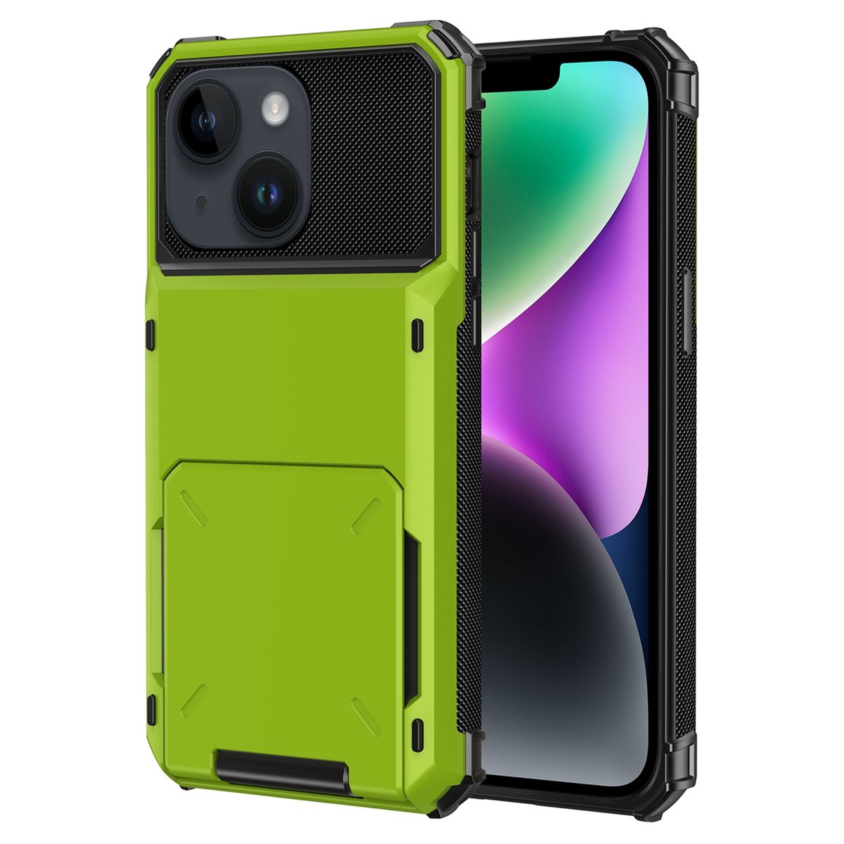 Hülle für Apple iPhone 15 Schutz Handy Case Cover Backcover Kartenfach Etuis Neu