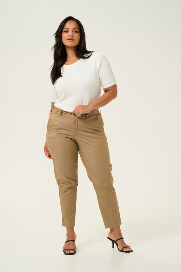 Kaffe Curve KCleana Chino 7/8 Pants Petrified oak