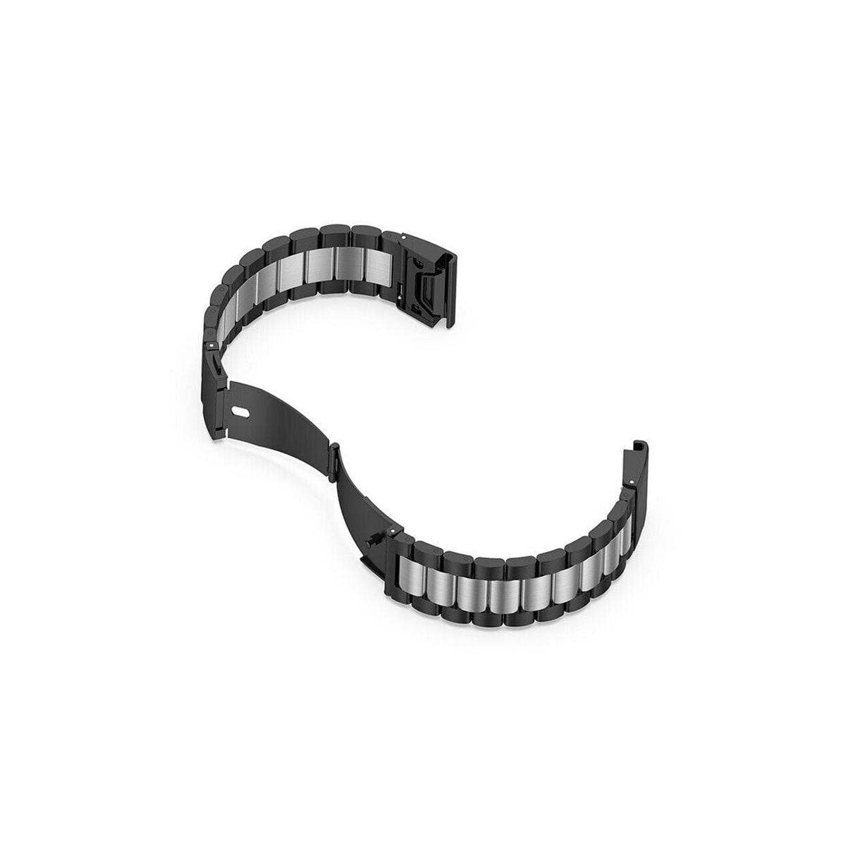 Rustfritt stål armbånd Garmin MARQ Athlete (Gen2) - Svart/sølv