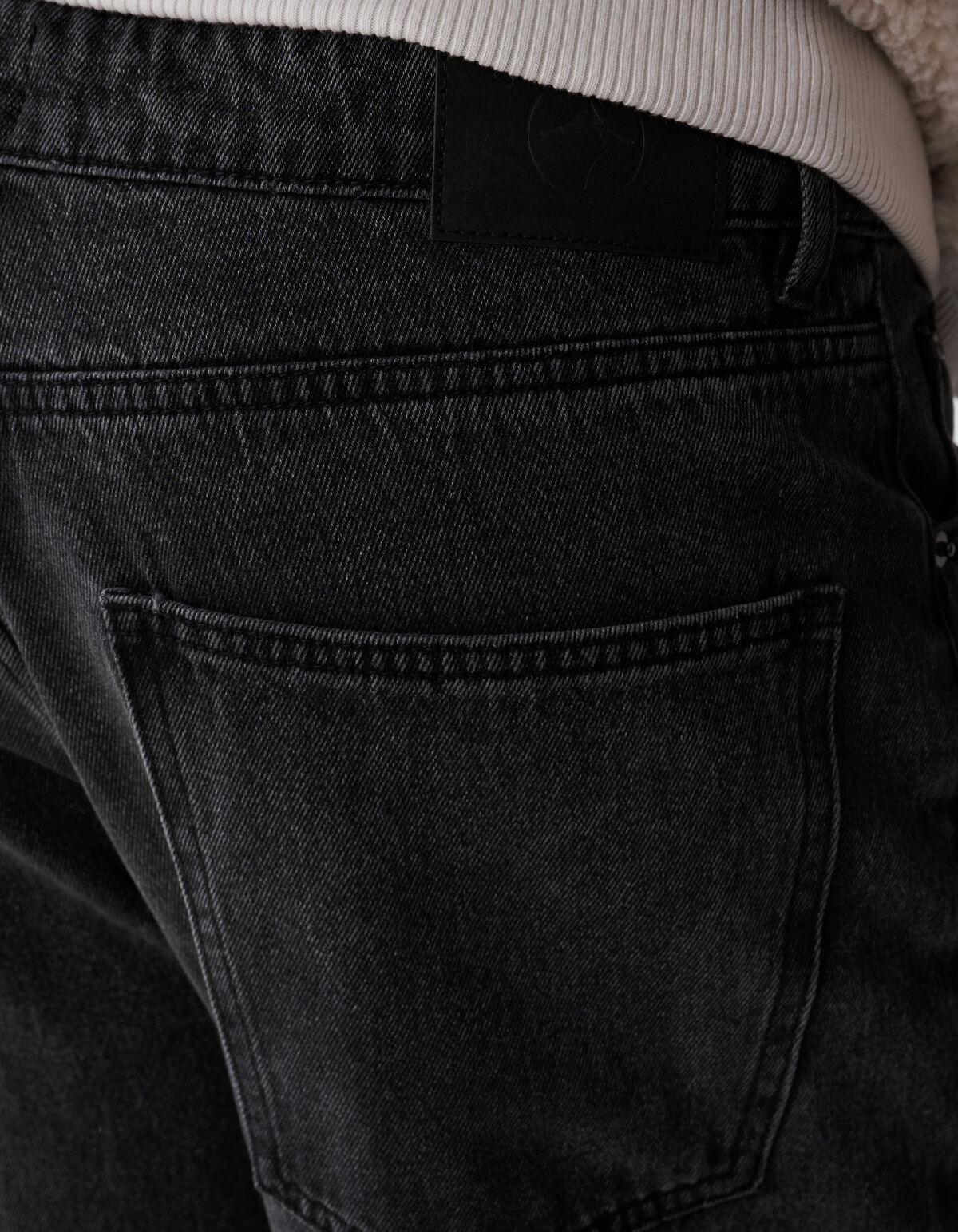 Baggy Fit Jeans Donkergrijs L33