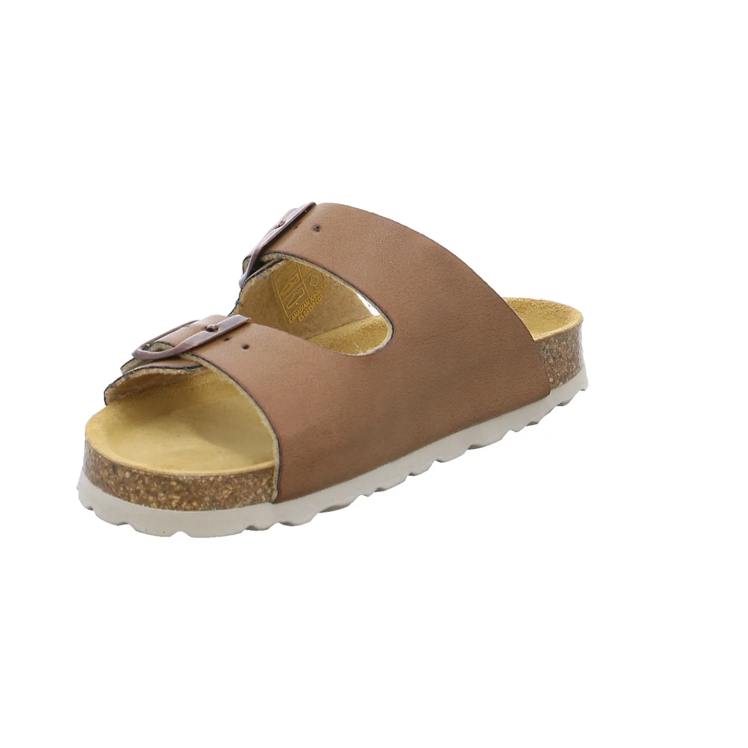 BIOLife Kinder-Pantolette Cognac Lederimitat  Unisex
