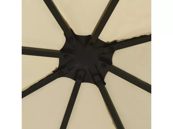 Tonnelle avec guirlande lumineuse à LED 3x3 m Crème