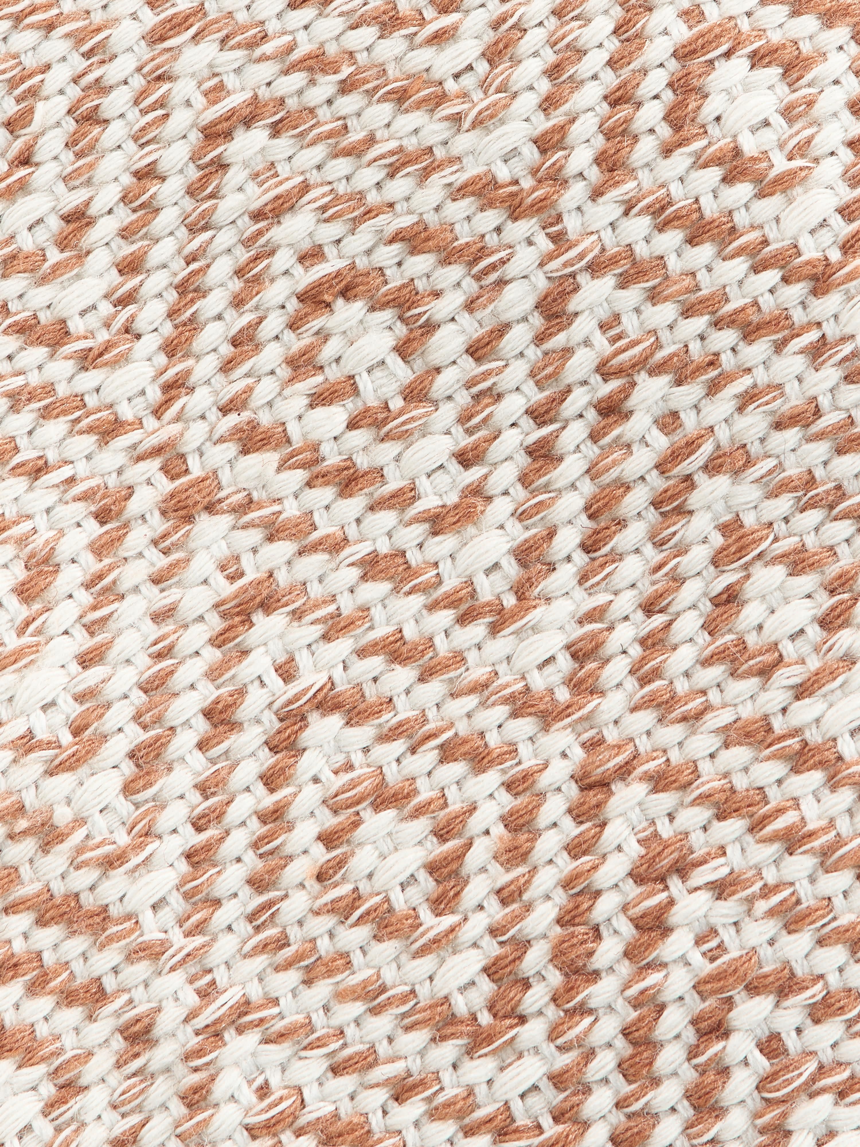Handgeweven outdoor vloerkleed Rika met vintage ruitjesmotief