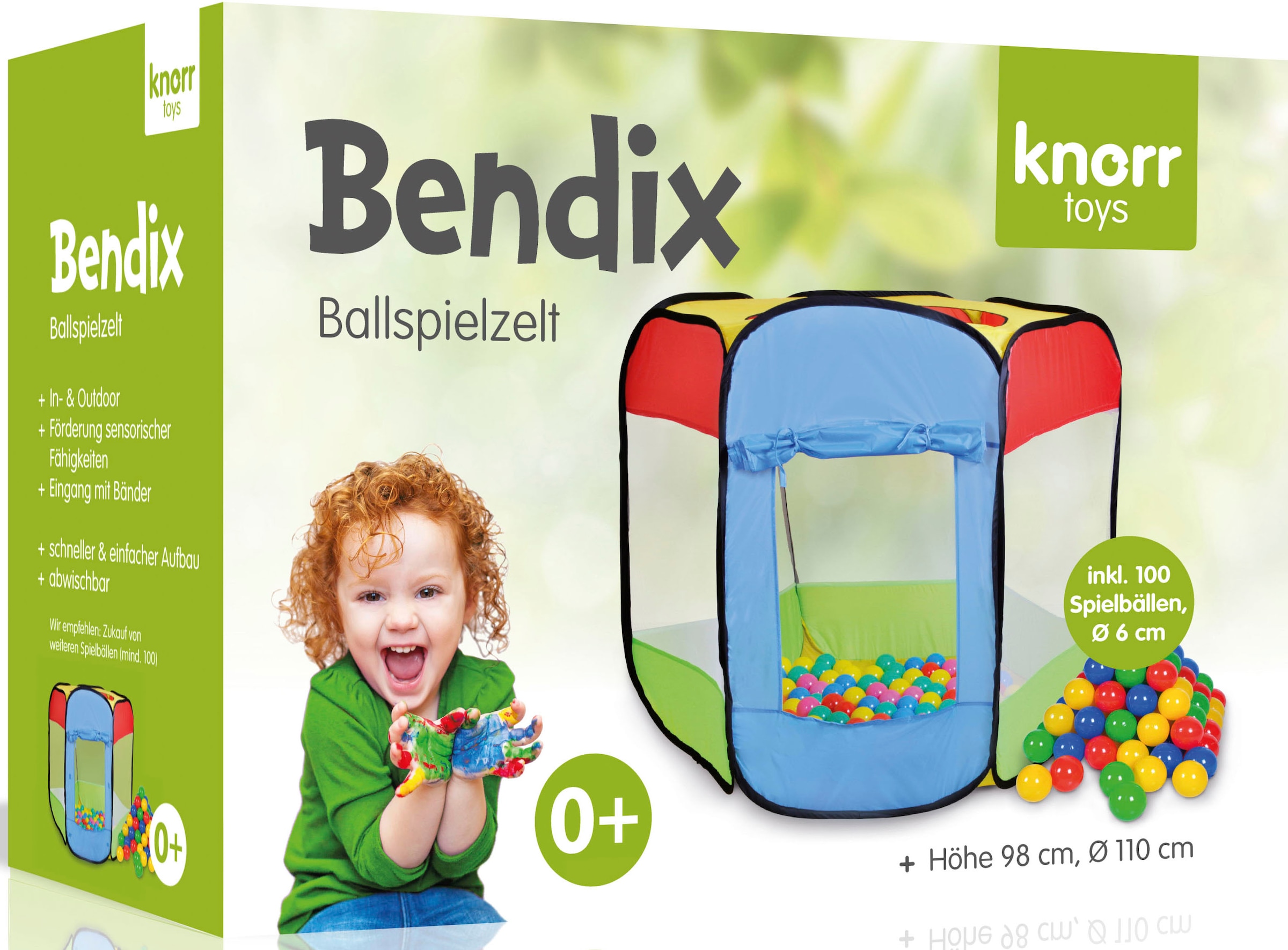 Knorrtoys® Spielzelt »Bendix« sechseckiges Zelt; Seitenwände aus Gaze