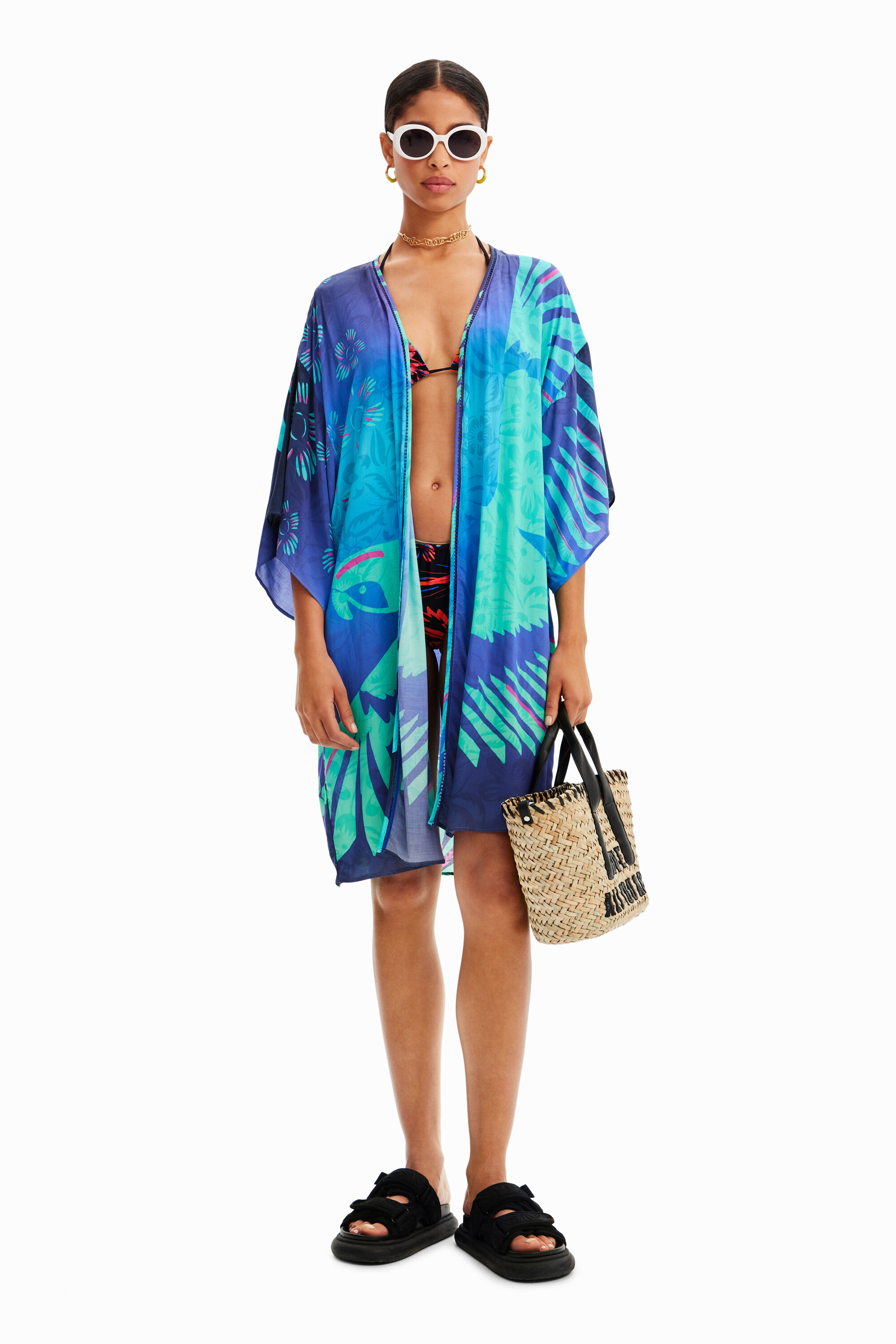 Kimono ouvert tropical