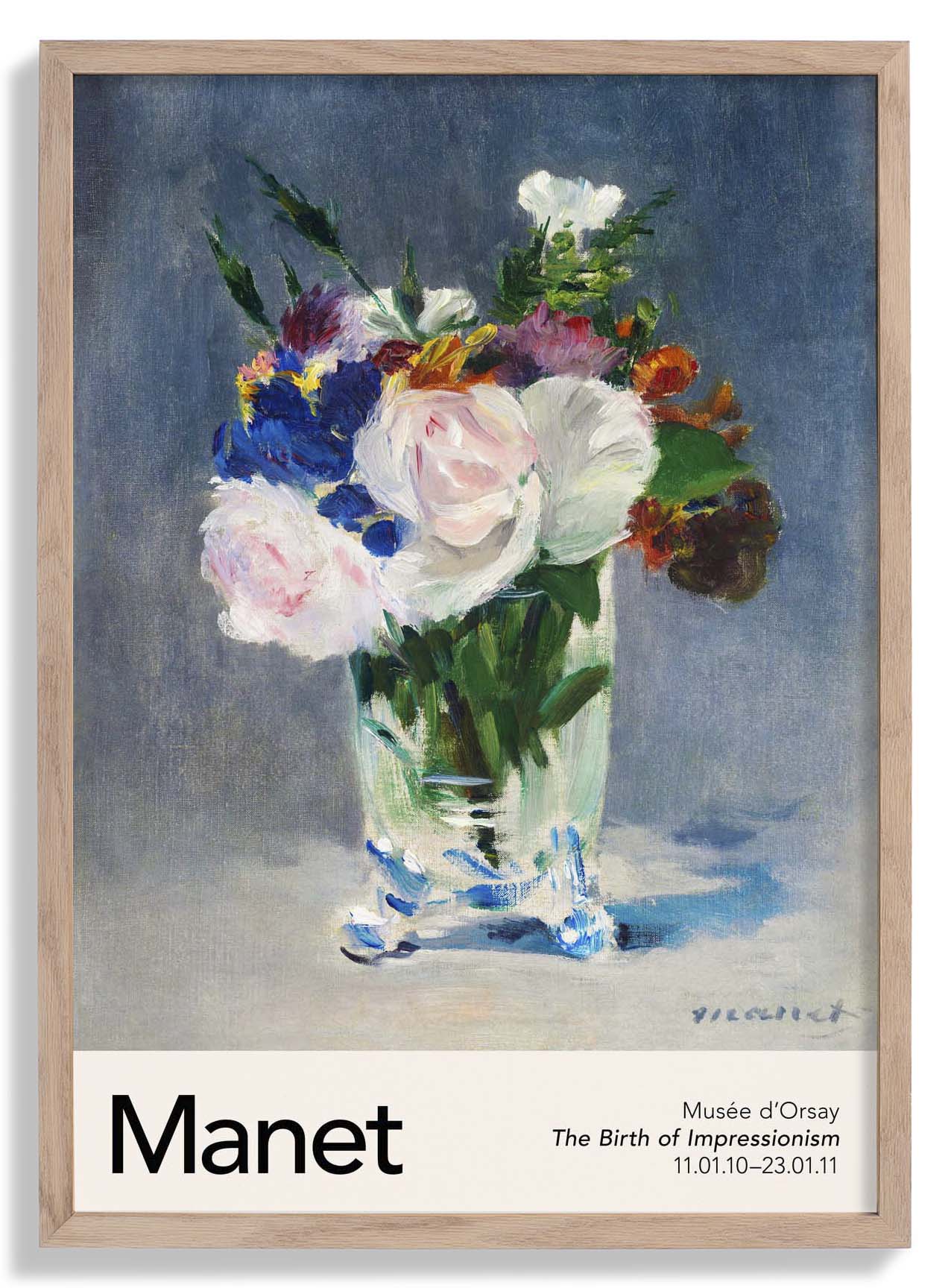 Blumen in einer Kristallvase von Manet Ausstellung