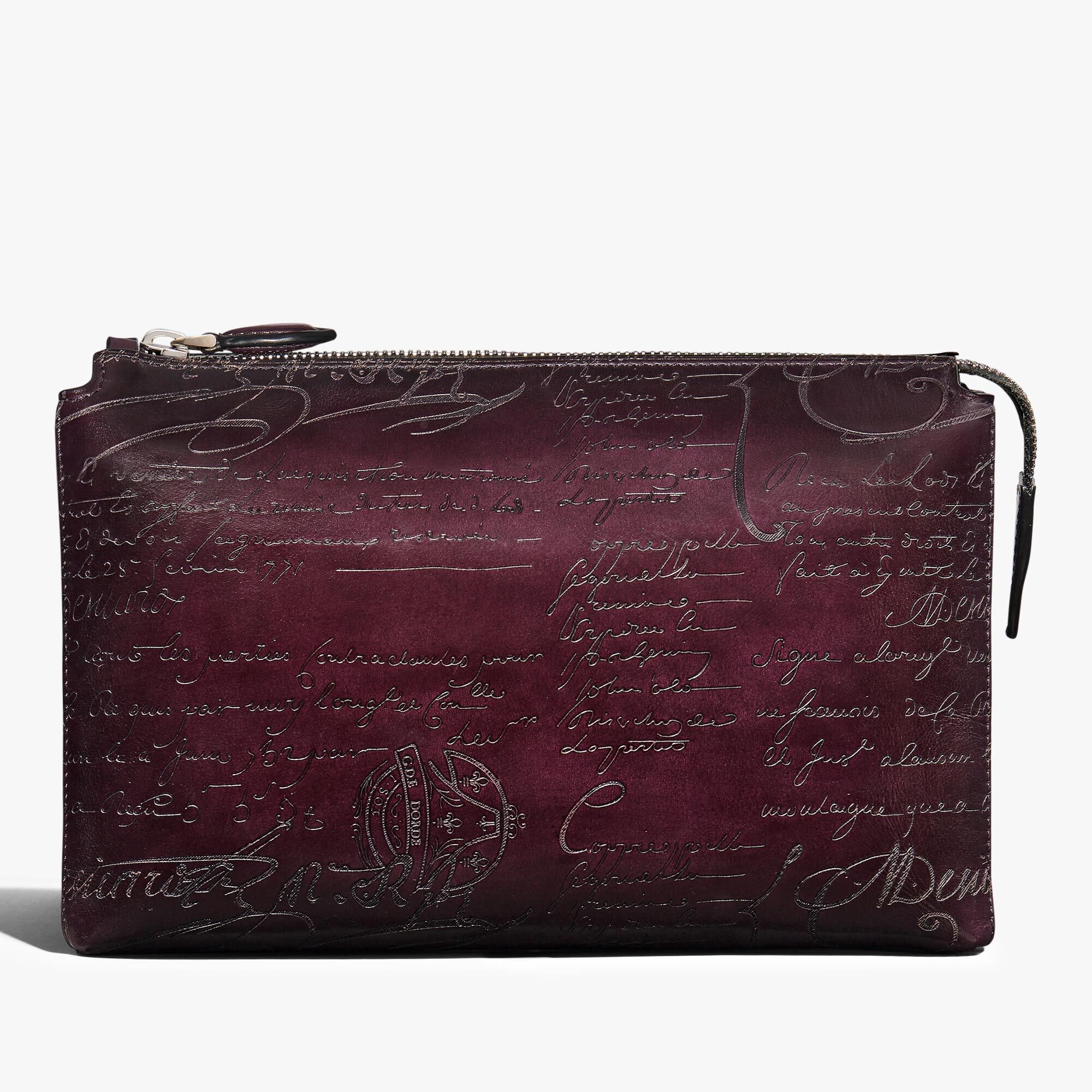 Pochette Zippee Tersio En Cuir Scritto