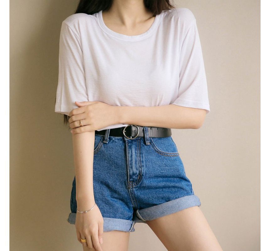 DREE - Denim shorts met hoge taille