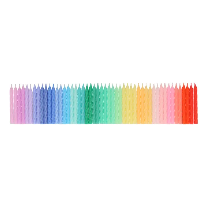 Meri Meri Mini bougies torsadées Arc-en-ciel - Set de 50