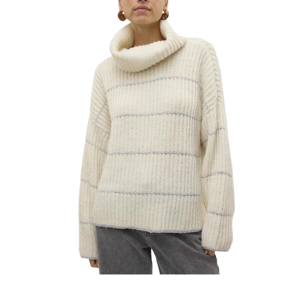 Vero Moda Pull Ecru/Argent Femme Vero Moda Shila
