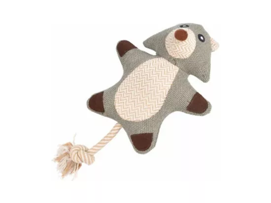 Jouet peluche Ours sonore - Gris - L38 cm