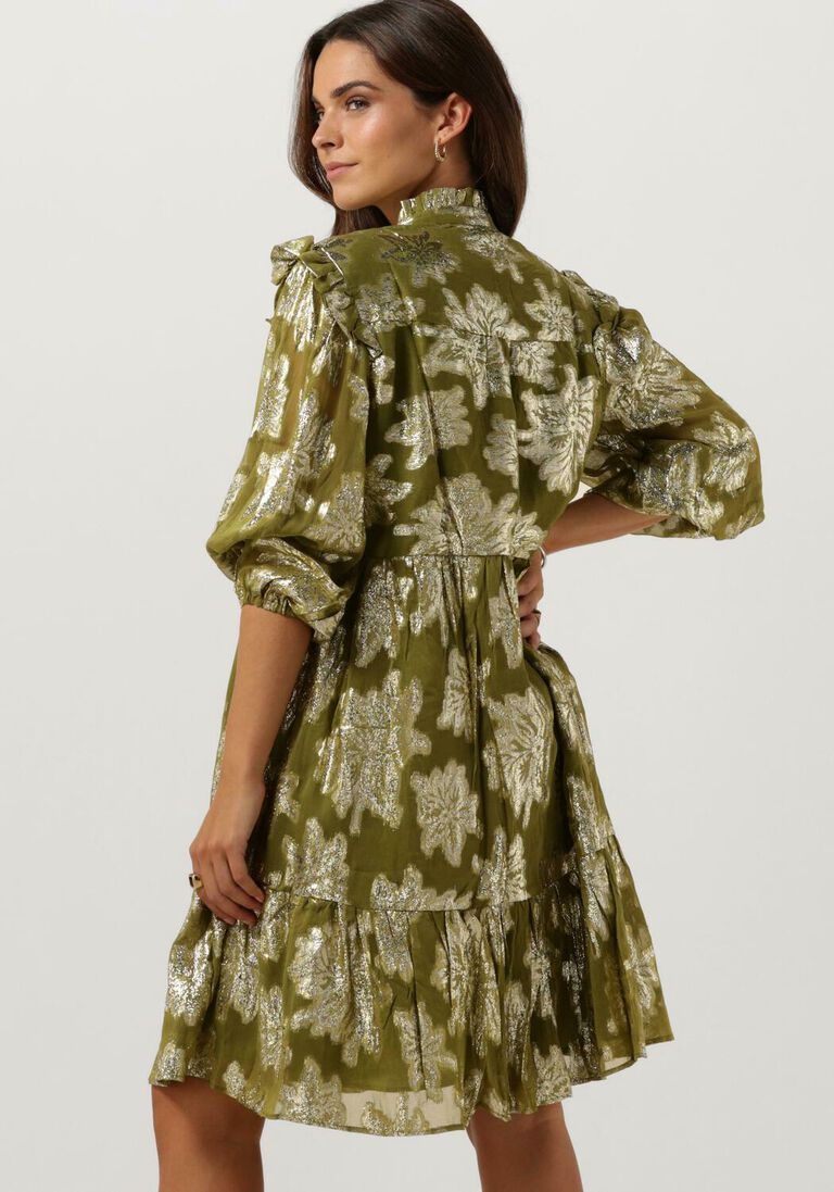 JANICE groene janice mini jurk jurk print lurex jimmy