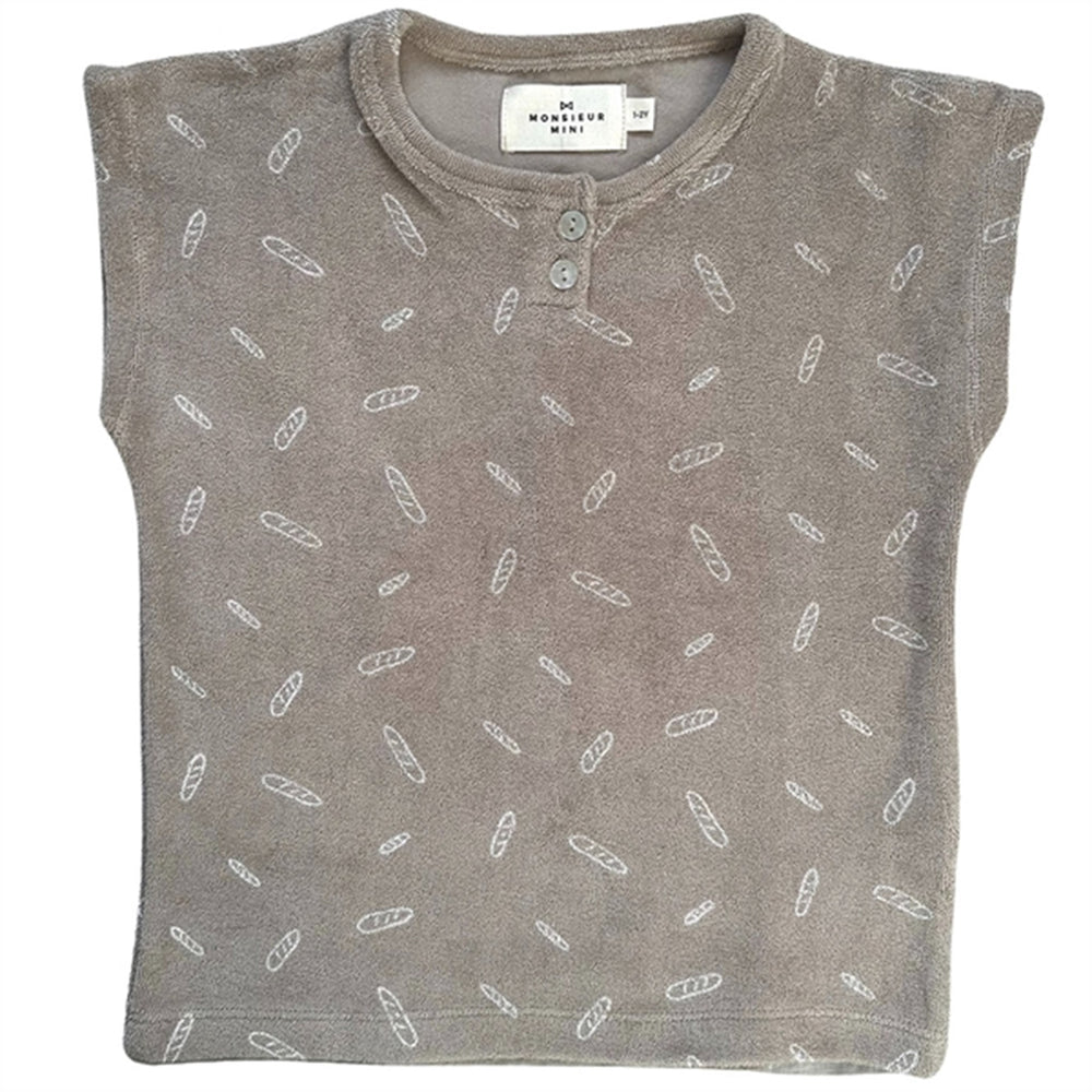 Baguette Beige Terry Top - Monsieur Mini