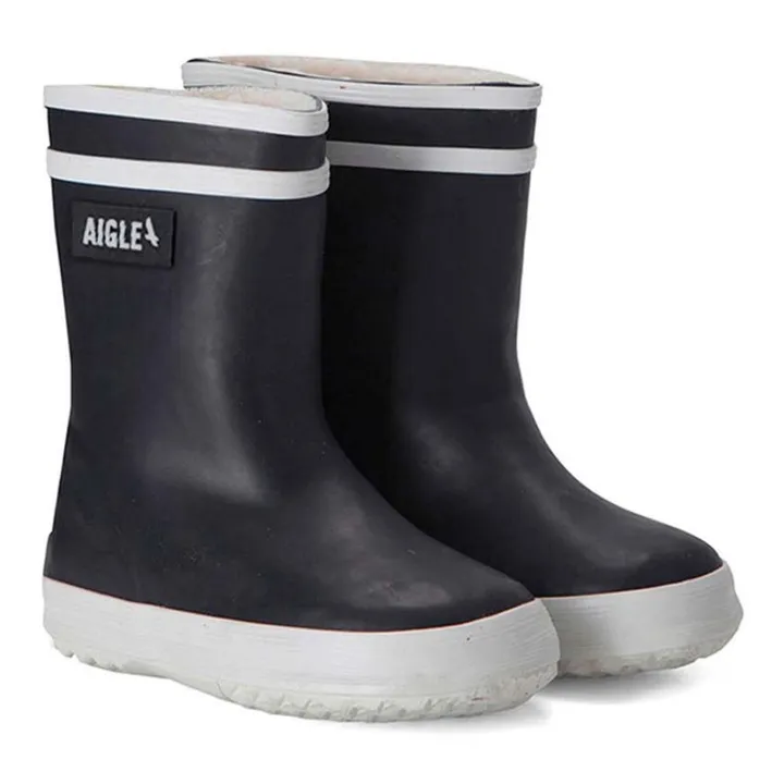 Aigle Bottes de Pluie Fourrées Baby Flac | Bleu marine