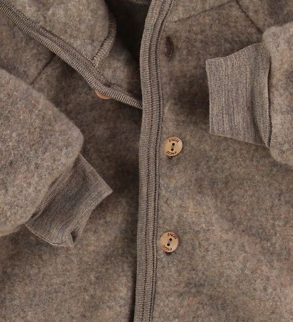 Engel Cardigan - Wolle - Walnuss Meliert