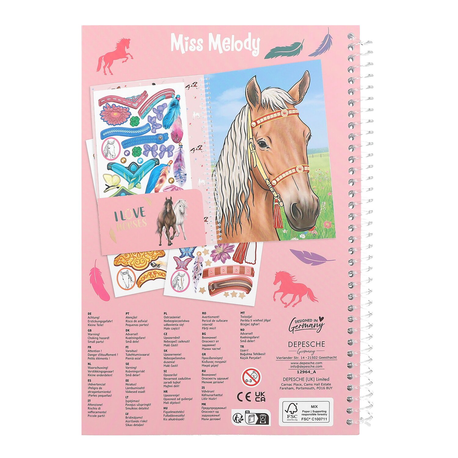 Miss Melody Kreativ-Buch Create your Horses Blaze