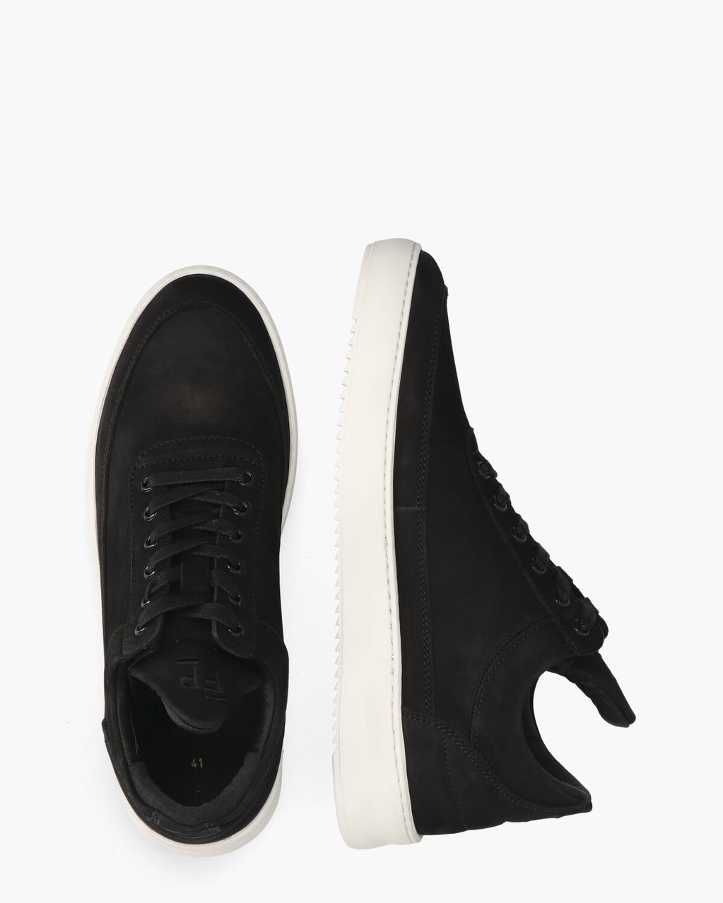 Filling Pieces Low Top Nubuck Zwart Herensneakers