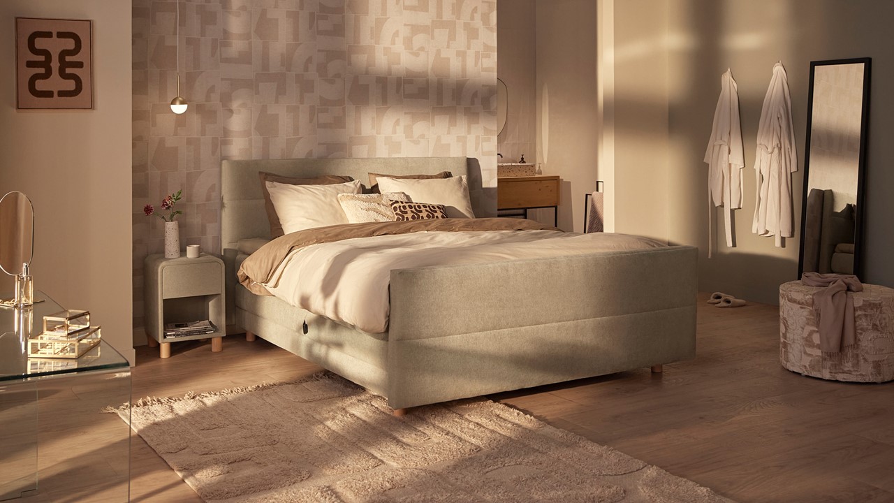 Elektrische boxspring Mica - Soft touch pistachio